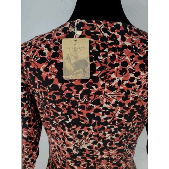 Muted Neutrals Cotton Midi Bodycon Pencil Dress NWT | Peruvian Connection M - Picture 8 of 10